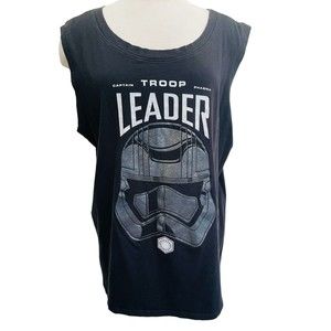 STAR WARS HER UNIVERSE Captain Phasma Troop Leader Black Tank Top 2XL (S156)
